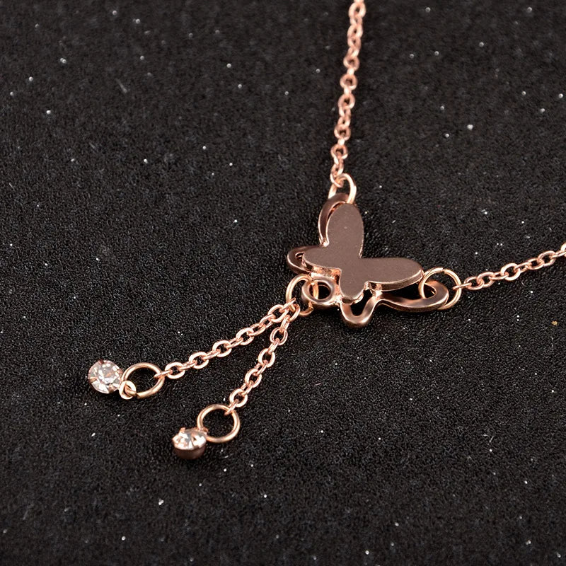 Butterfly Pendant Anklet