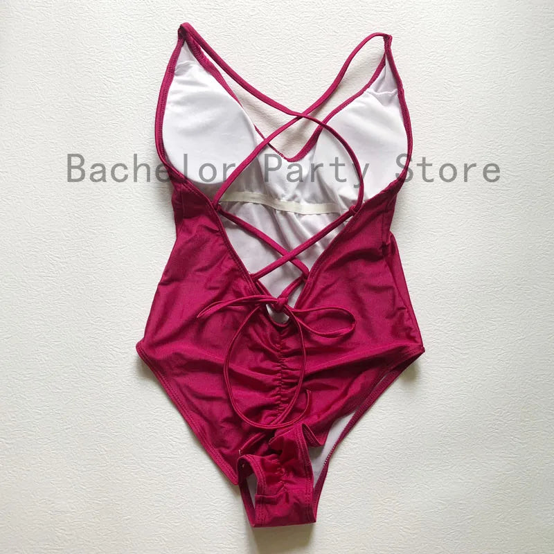 One Piece Sexy Padded Swimwear