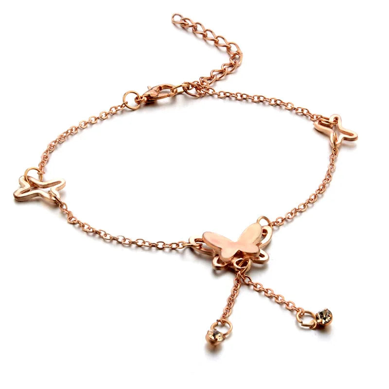 Butterfly Pendant Anklet