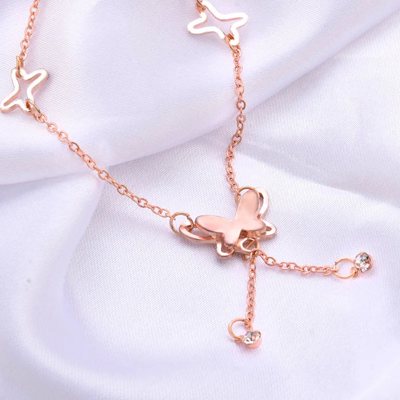 Butterfly Pendant Anklet