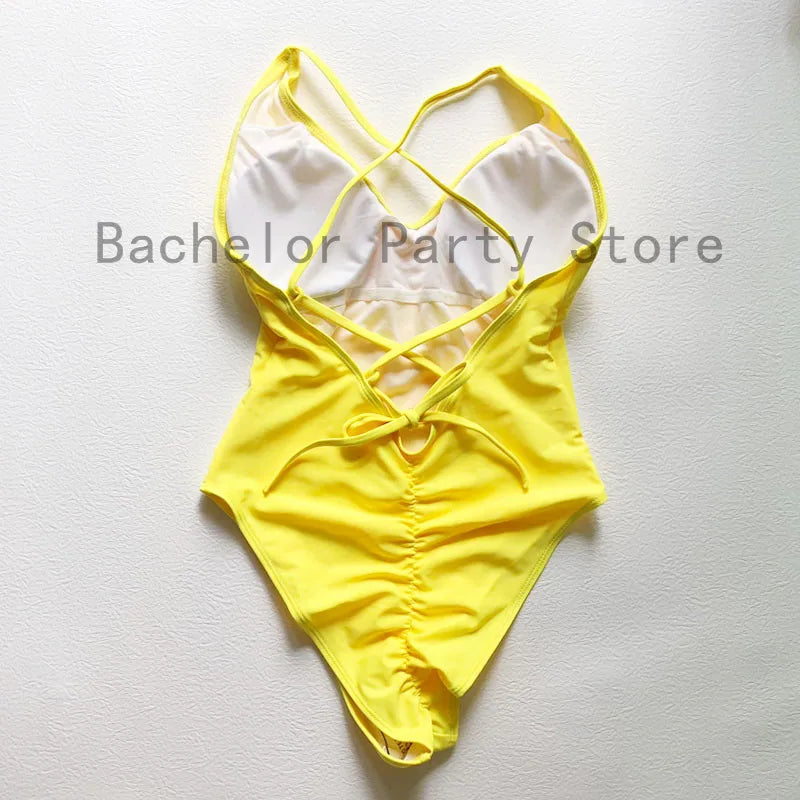 One Piece Sexy Padded Swimwear
