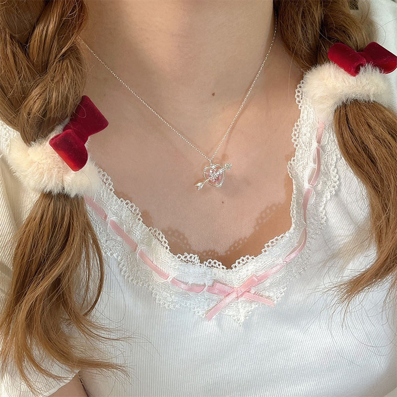 New Wine Red Cherry Gold Color Pendant
