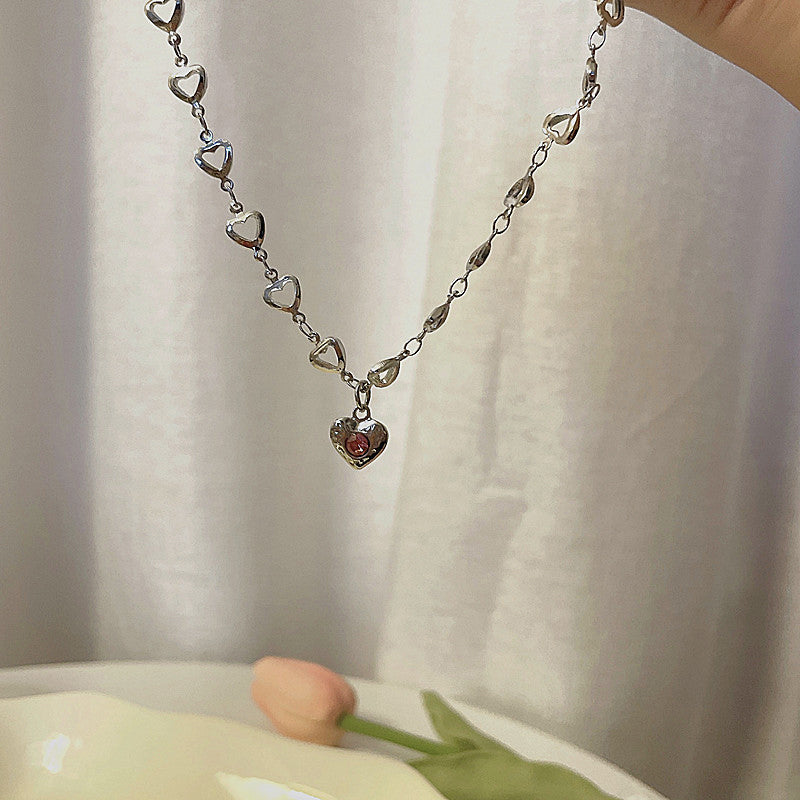 New Wine Red Cherry Gold Color Pendant