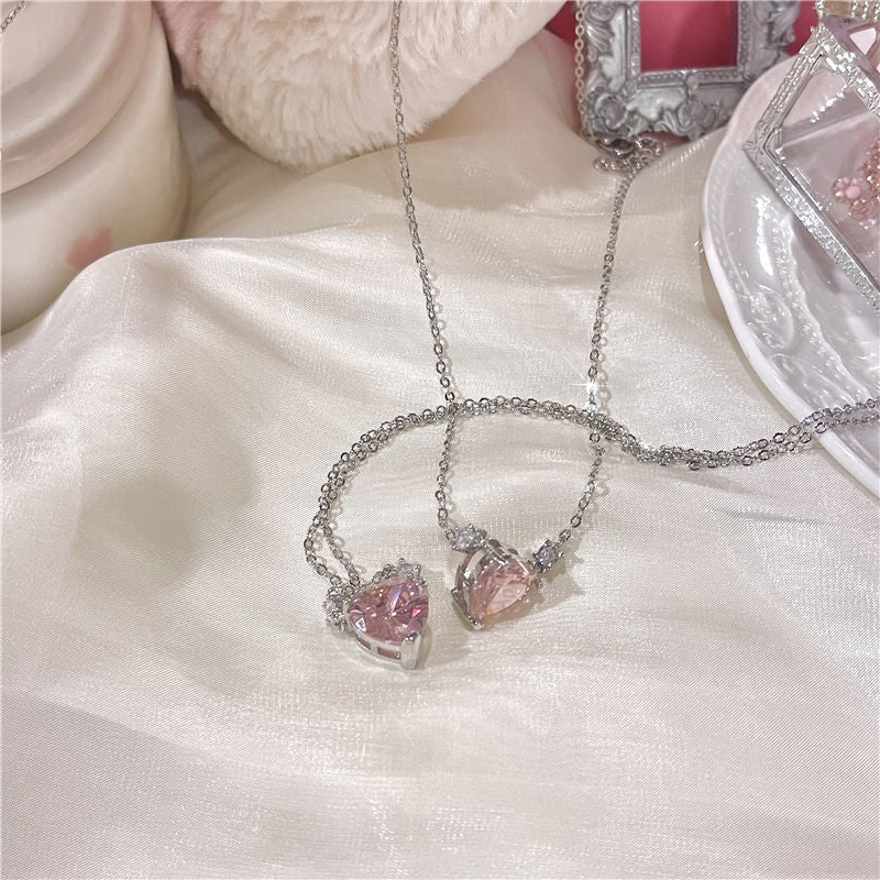 New Wine Red Cherry Gold Color Pendant