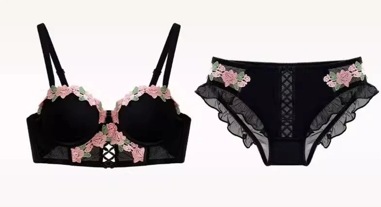 Amelia Vintage Floral Lingerie Set