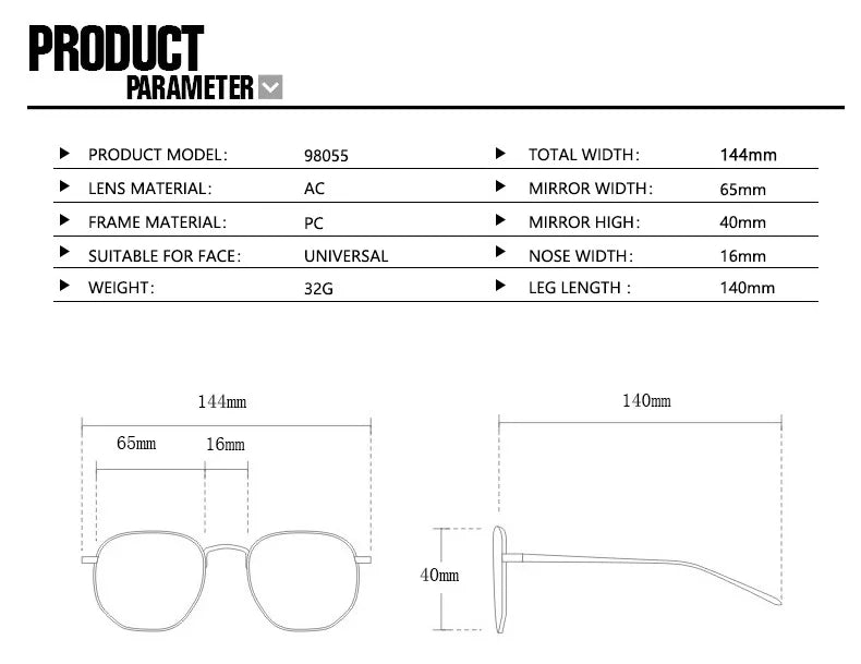 Retro Rectangle Sunglasses