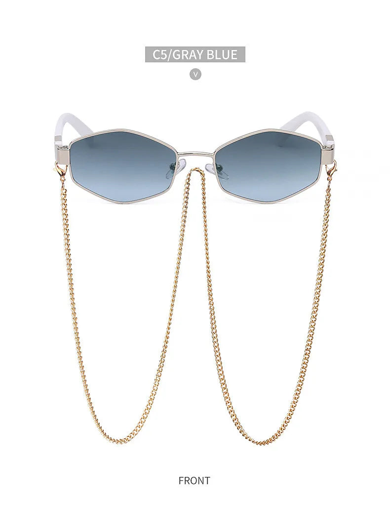 Retro Small Frame Hexagon Sunglasses