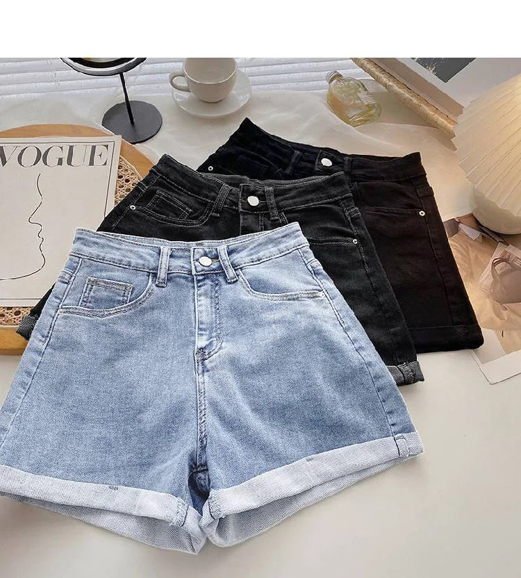 High Waist Wide Leg ort Jeans