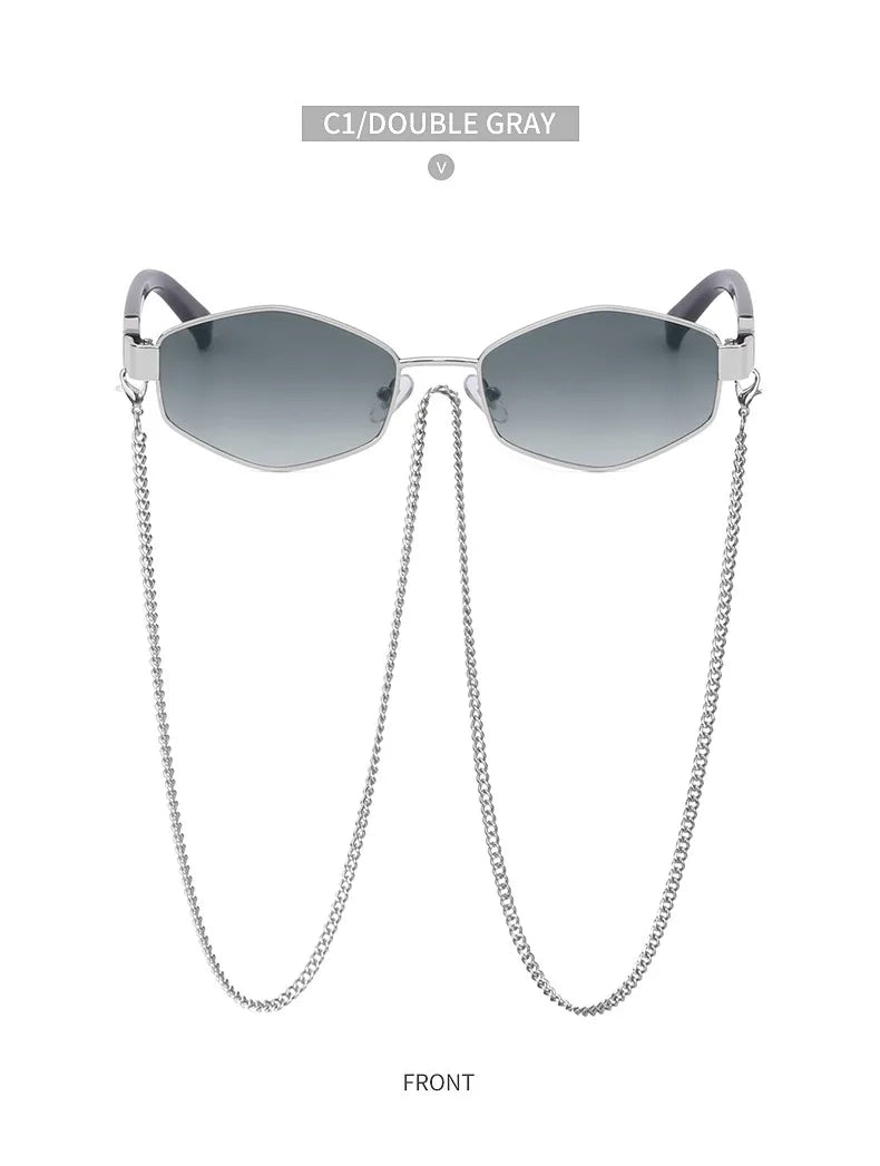 Retro Small Frame Hexagon Sunglasses