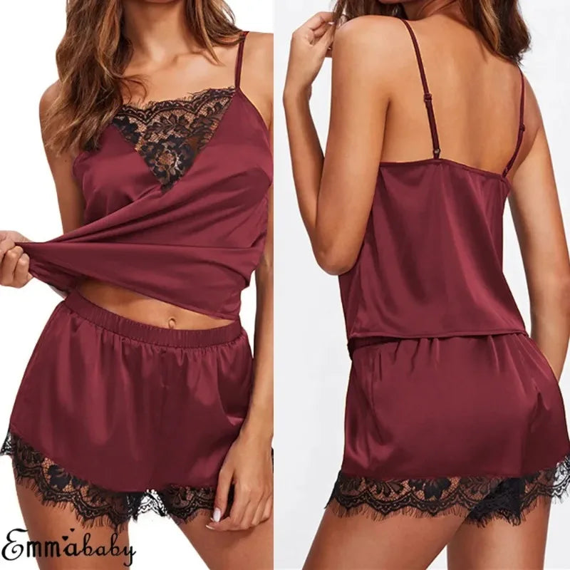 Ice Silk Pajama Sleepwear