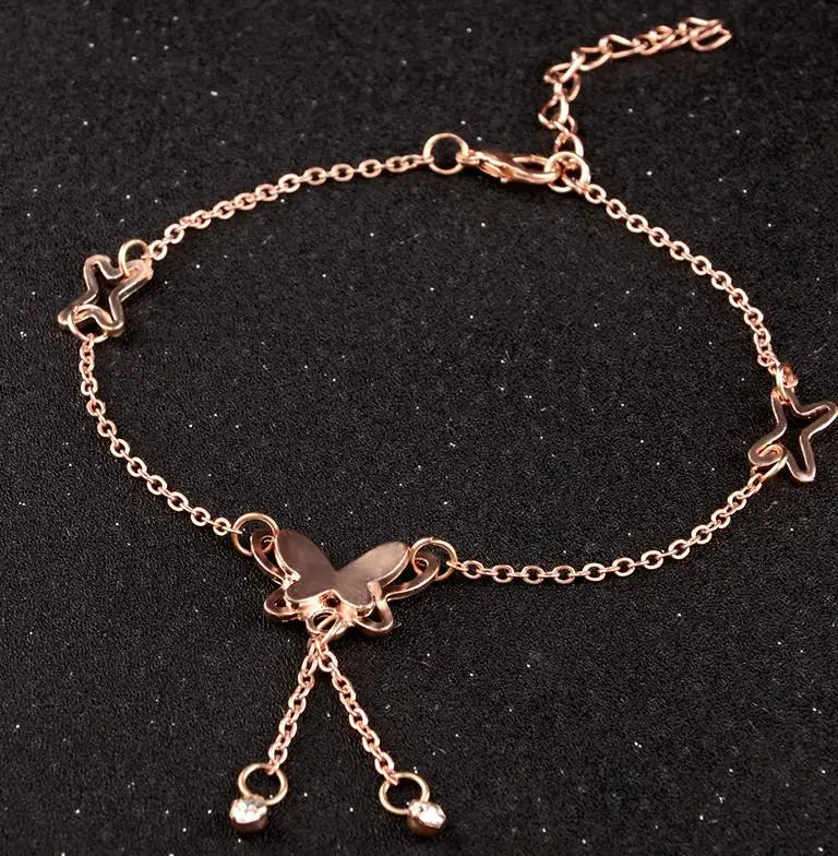 Butterfly Pendant Anklet