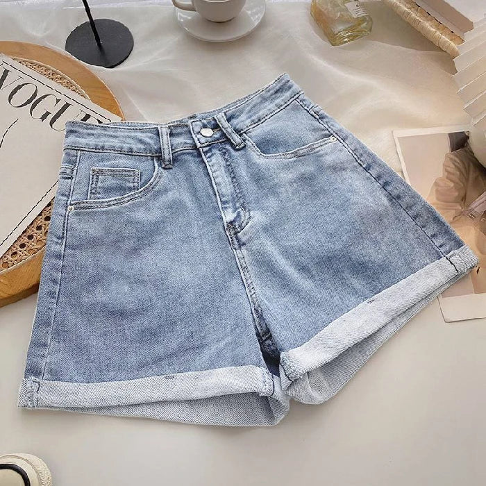 High Waist Wide Leg ort Jeans