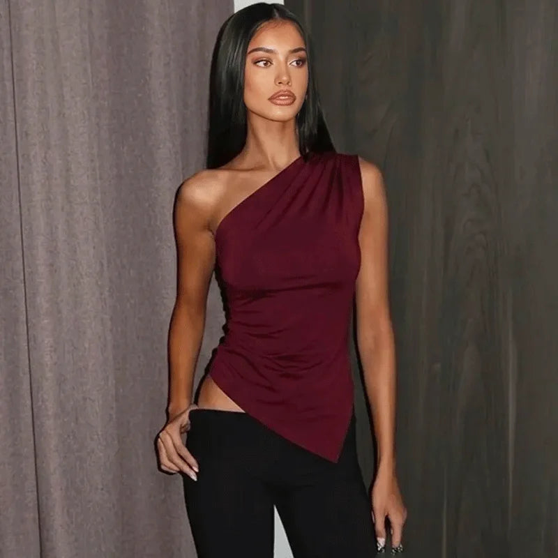 Off Shoulder Split Tops