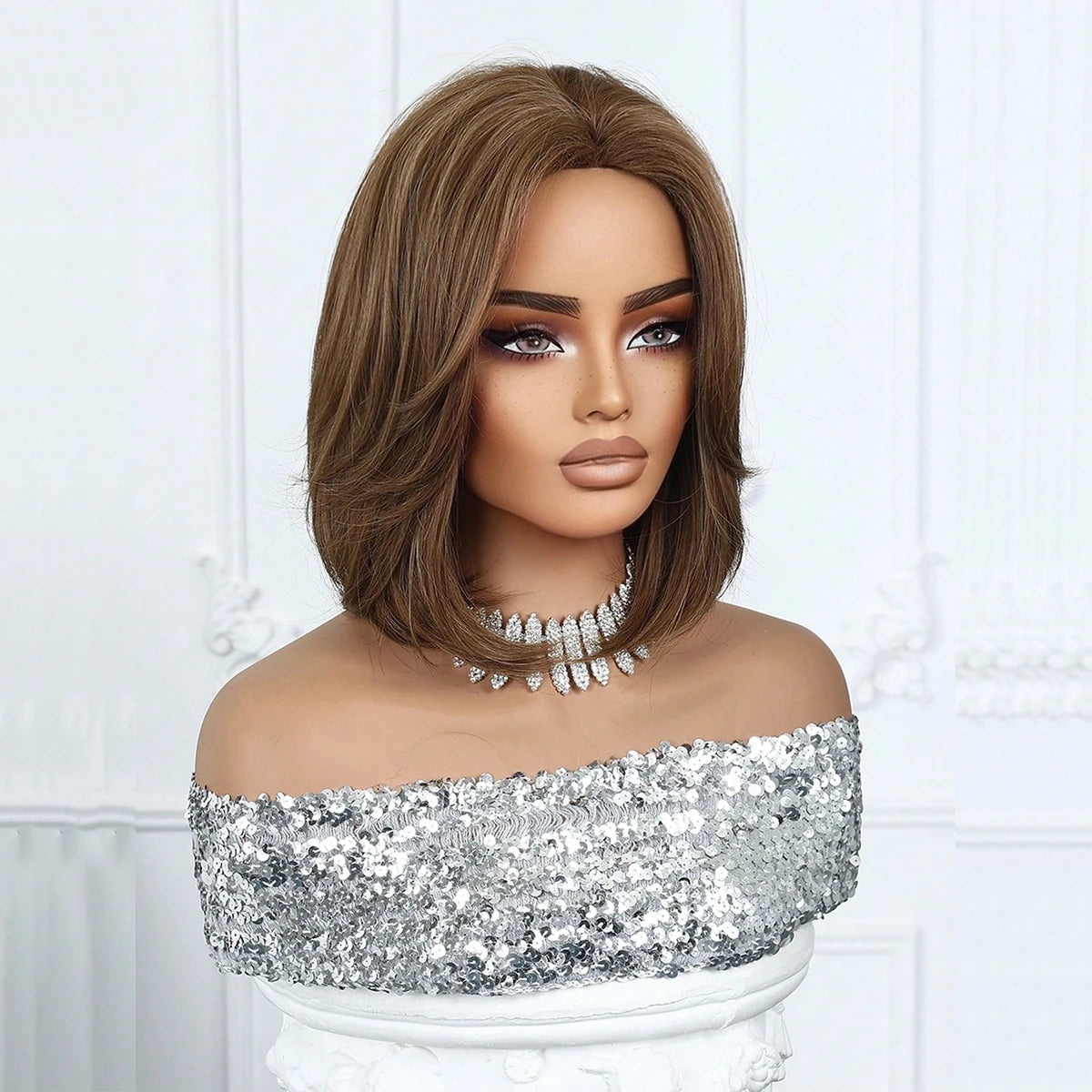 Glamora Short Straight Bob Hair Wigs