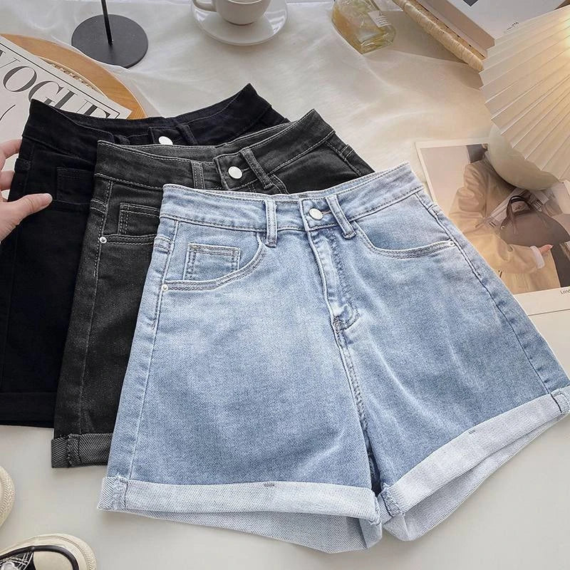 High Waist Wide Leg ort Jeans