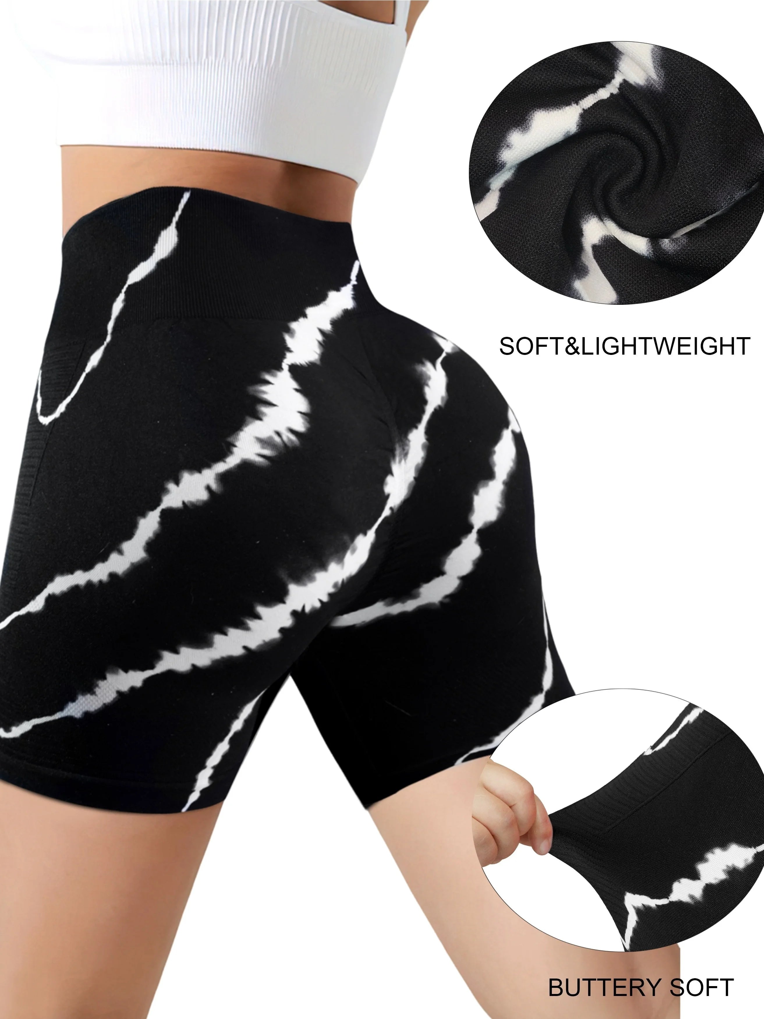 2pcs Women's High-Waisted Shorts