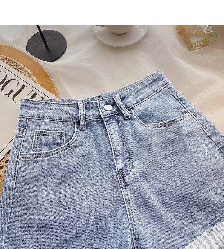 High Waist Wide Leg ort Jeans