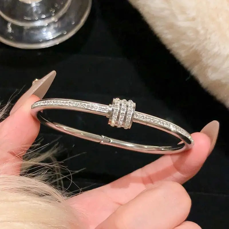 Titanium Steel Gold Silver Color Bangles