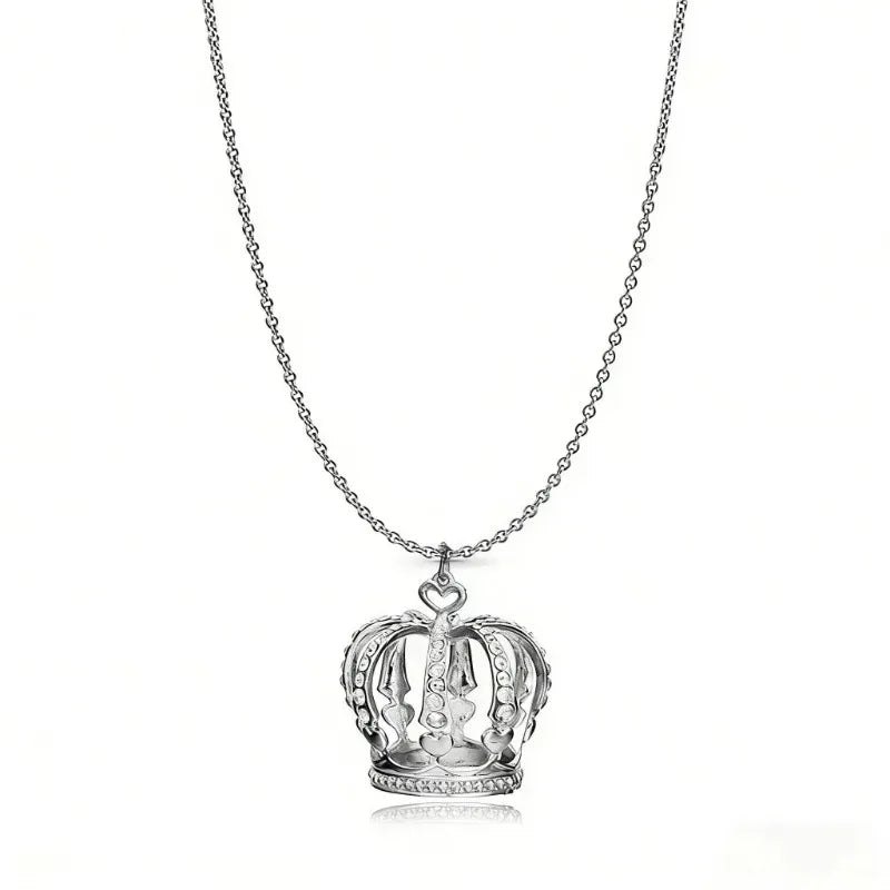 Elegant Crown Pendant Necklace