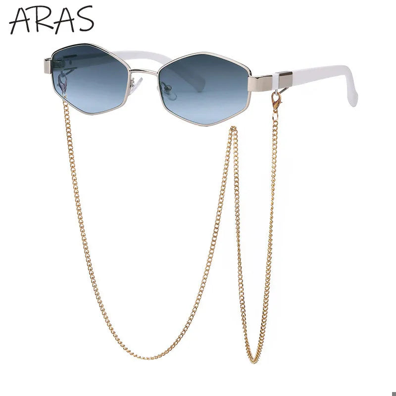 Retro Small Frame Hexagon Sunglasses