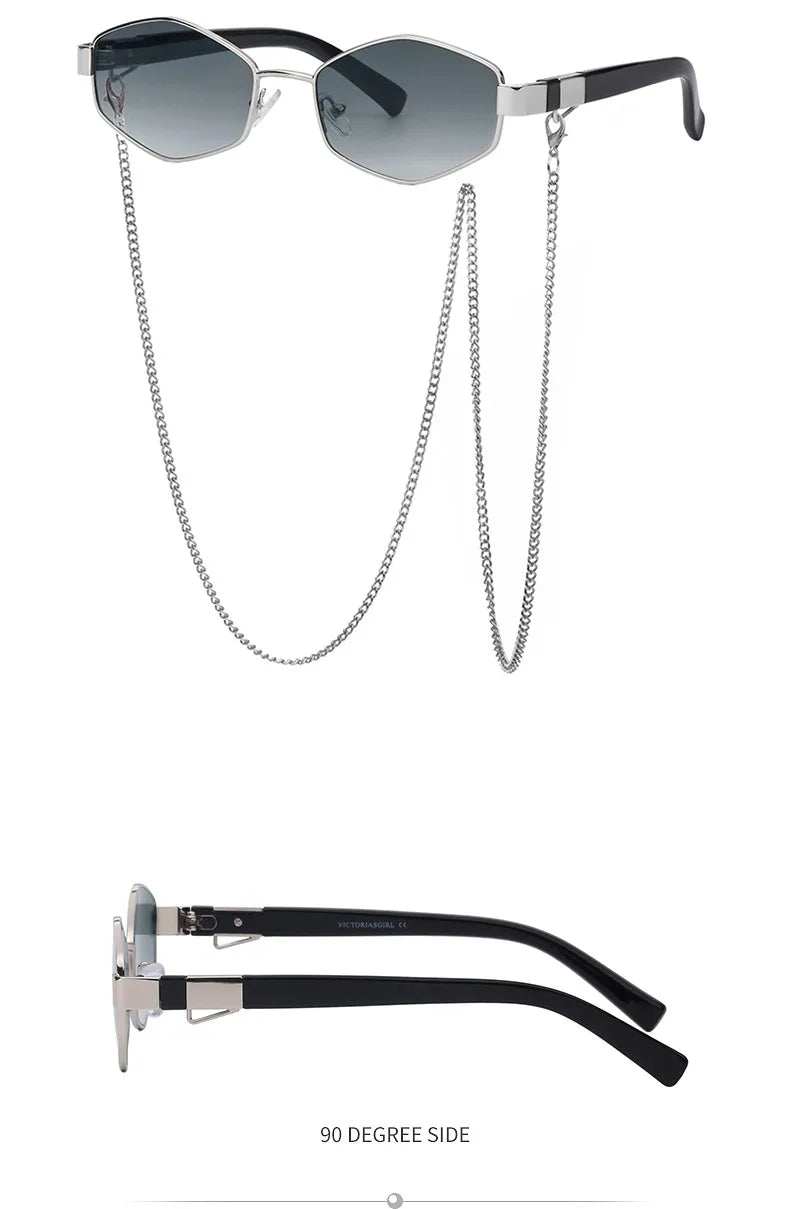 Retro Small Frame Hexagon Sunglasses