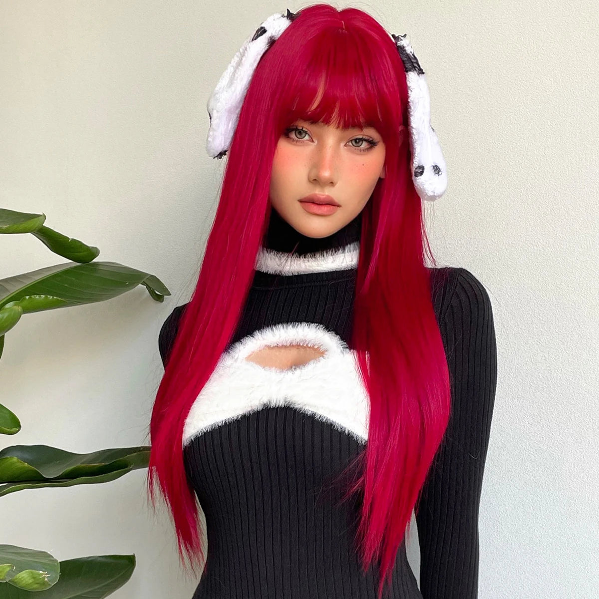 Light Wine Red Synthetic Wigs
