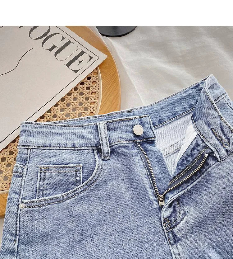 High Waist Wide Leg ort Jeans