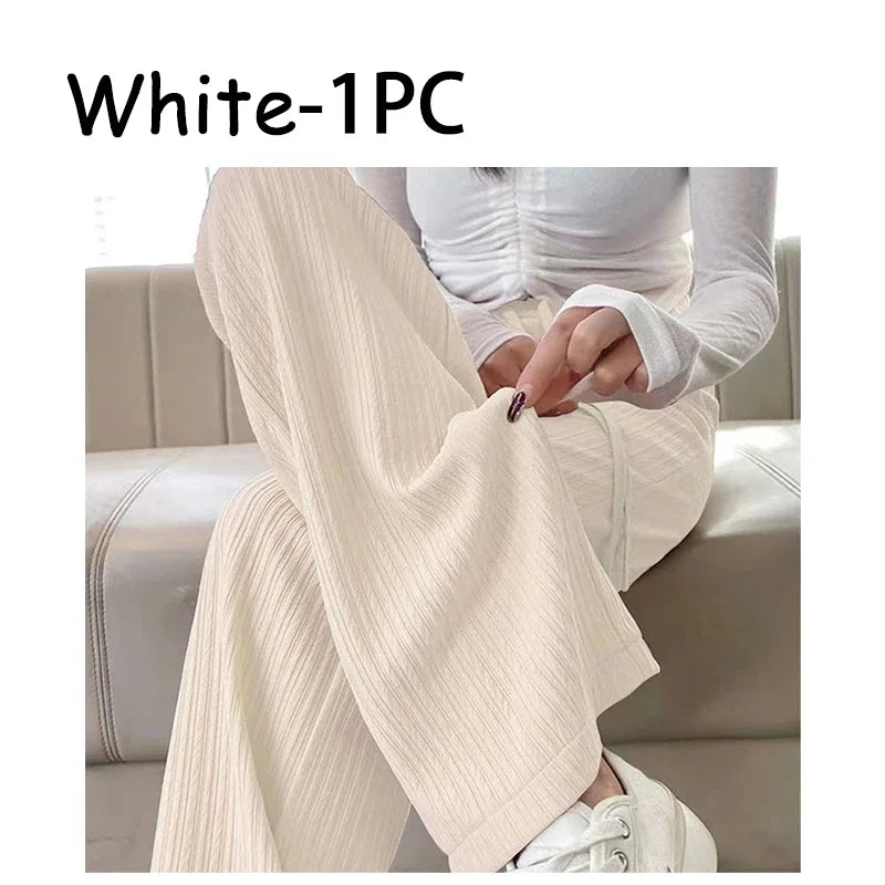 Ice Silk Wide Leg Pants