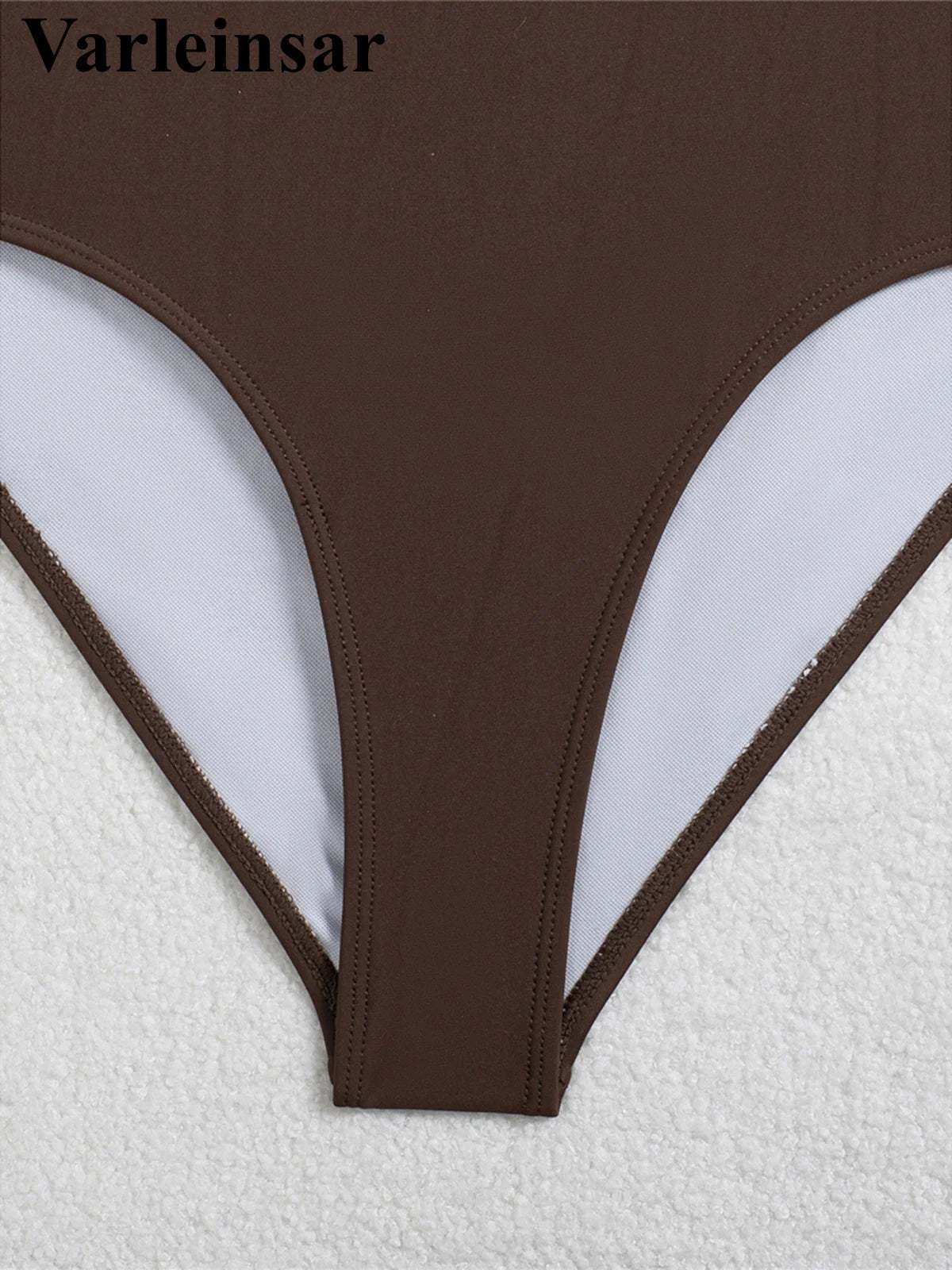 Deep V Neck Halter Wrinkled Women Swimwear