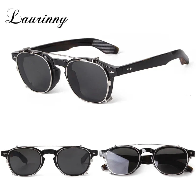 Vintage Rivet Steampunk Clip on Sunglasses