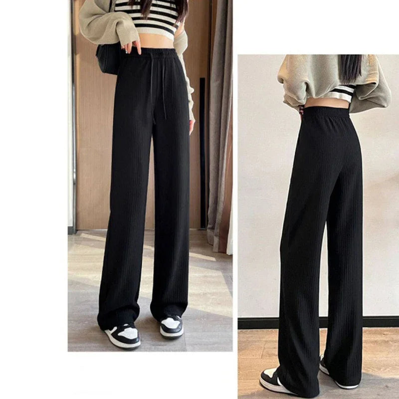 Ice Silk Wide Leg Pants