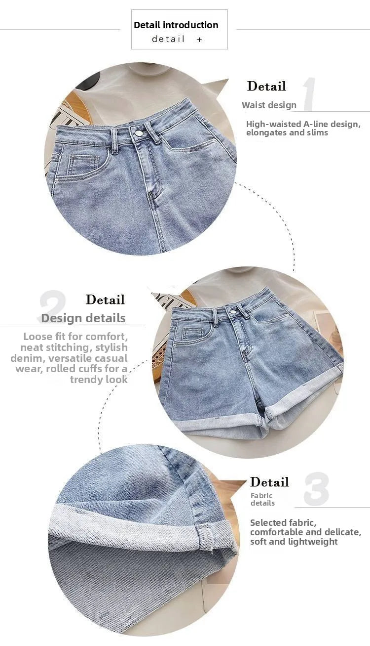 High Waist Wide Leg ort Jeans