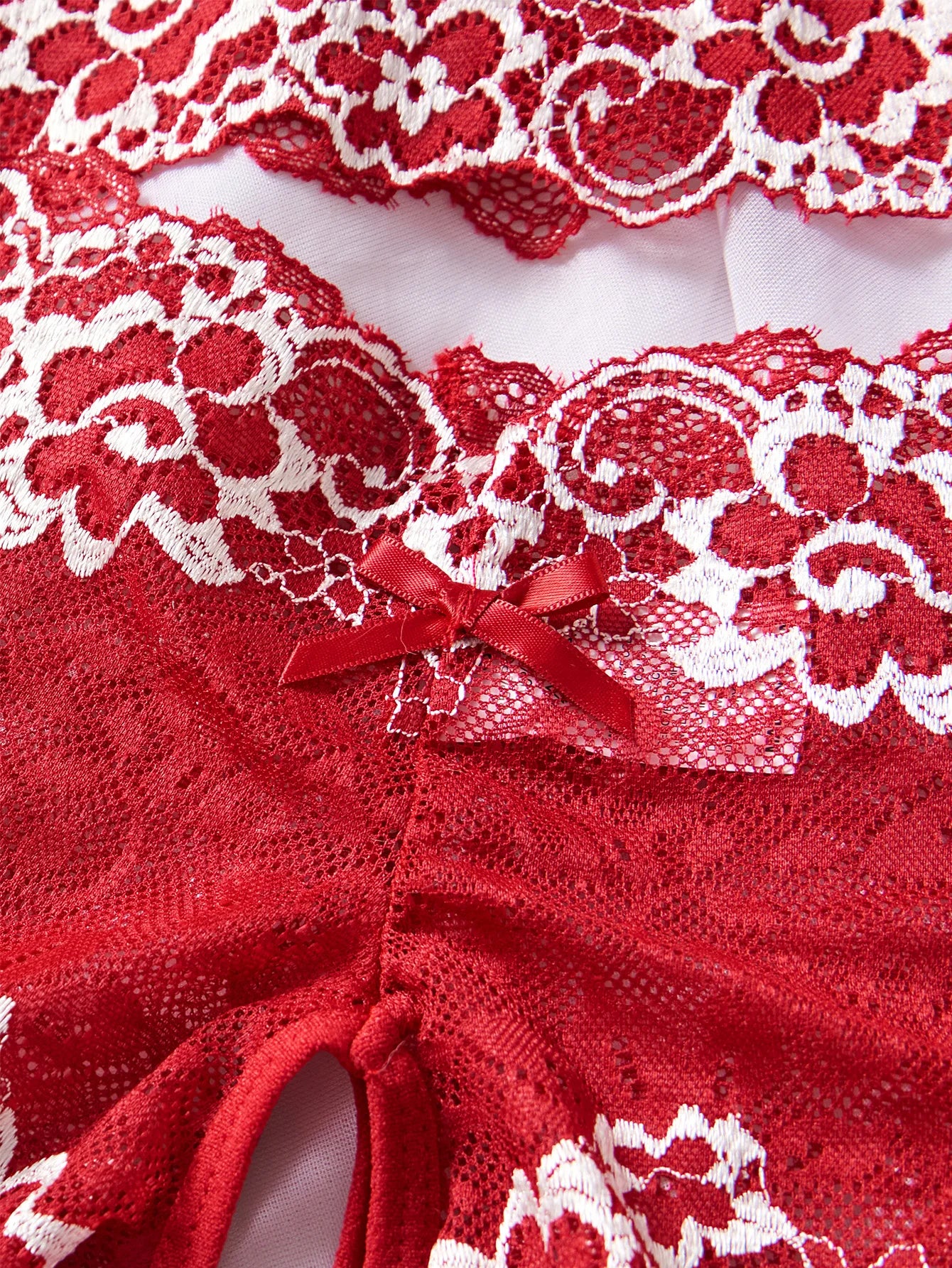 Lace Contrast Color Lingerie