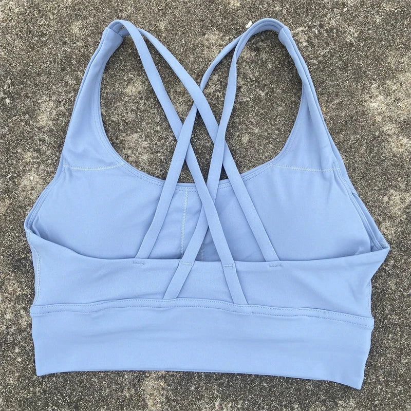 Solid Color Fitness Sport Bra