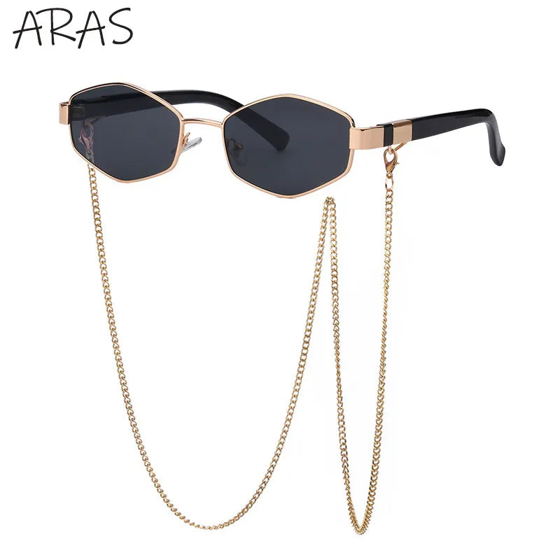 Retro Small Frame Hexagon Sunglasses