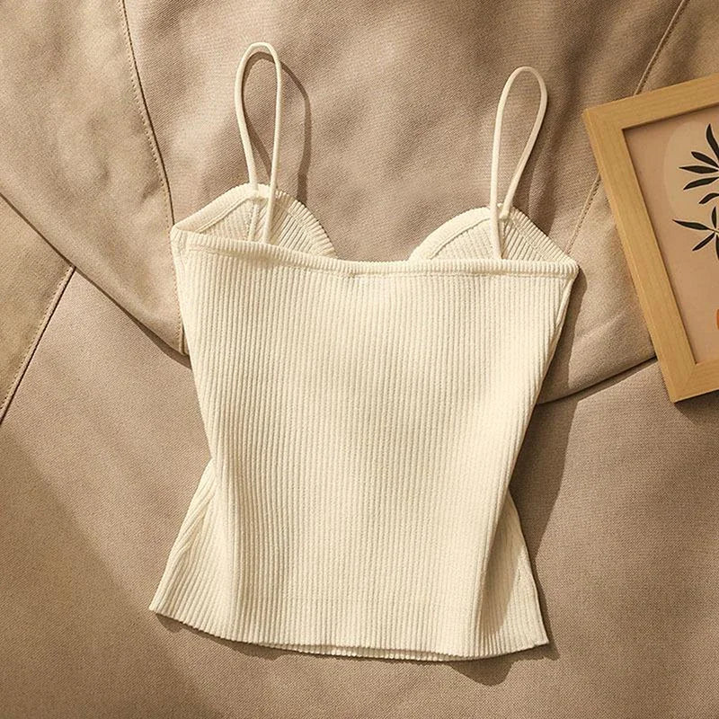 Cross-Knit Suspender French Style Top