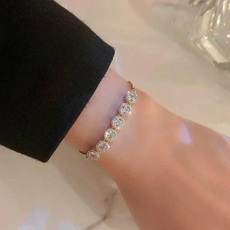 Exquisite Opal Tulip Zircon Bracelet