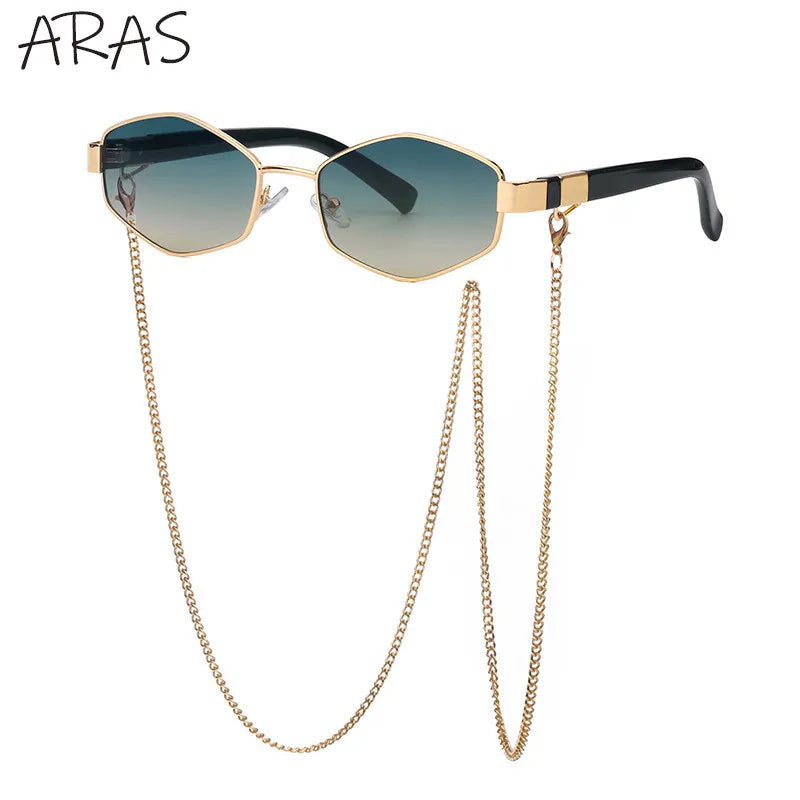 Retro Small Frame Hexagon Sunglasses