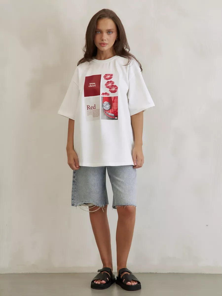 Street Retro Short-sleeved Top
