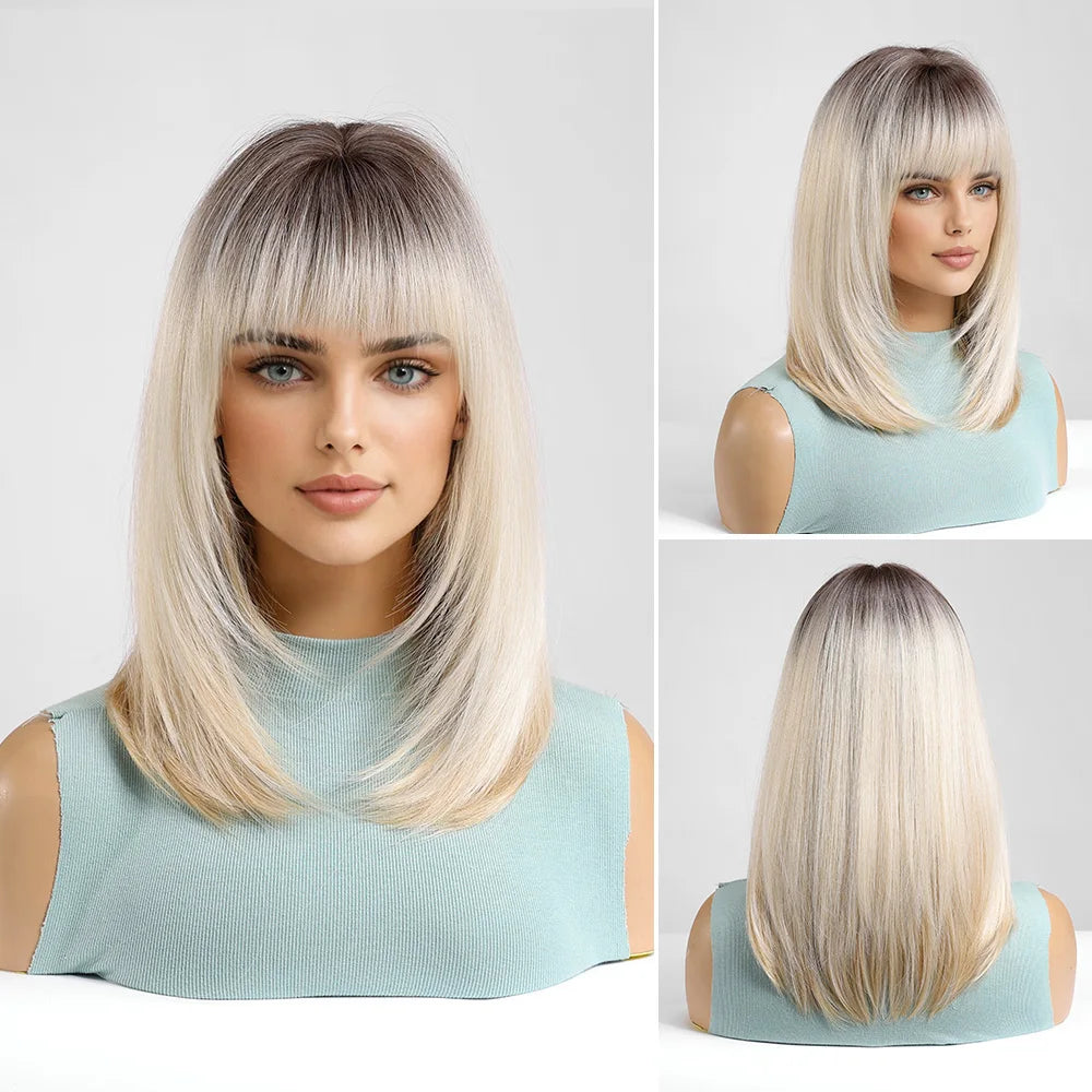 Glamora Short Straight Bob Hair Wigs