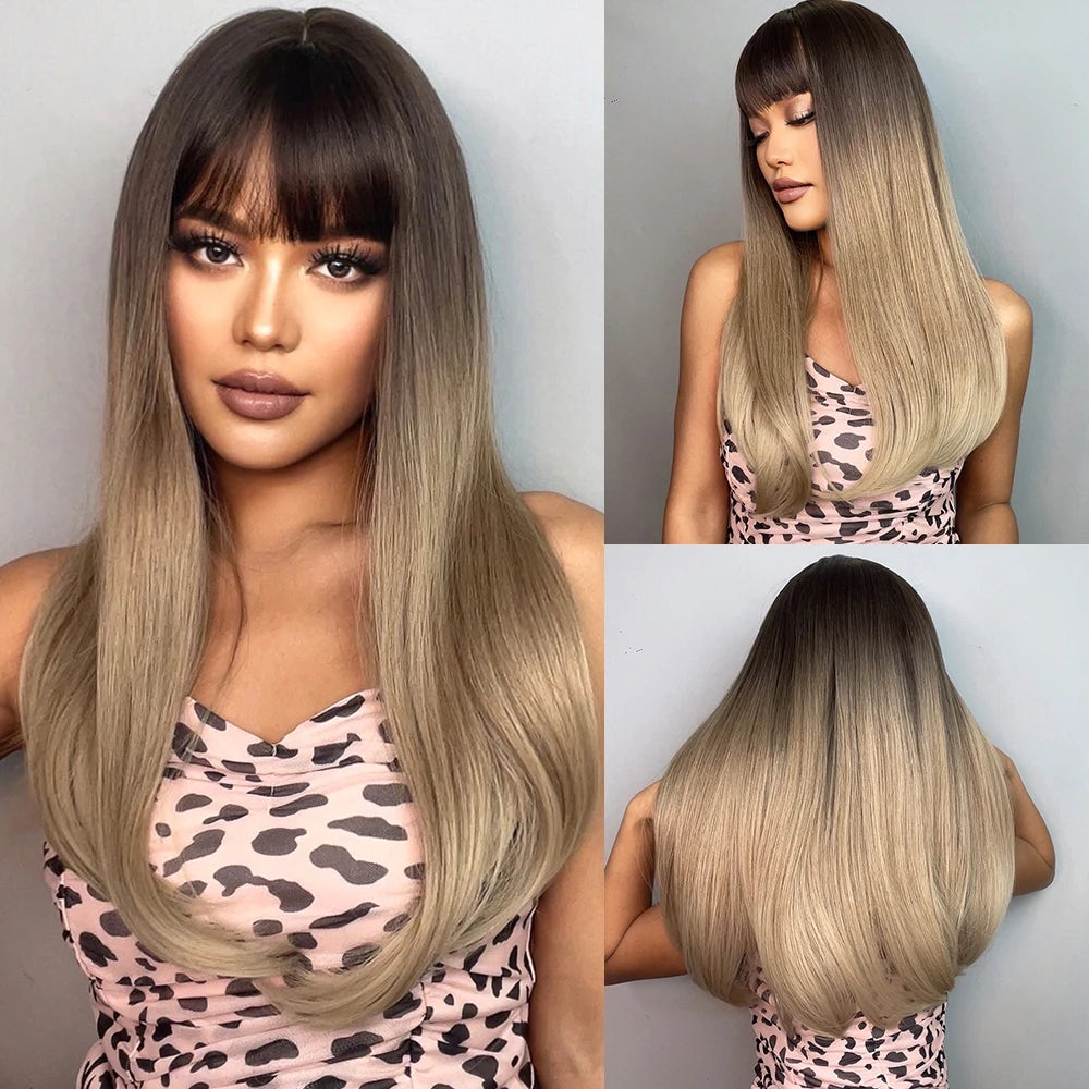 Light Wine Red Synthetic Wigs