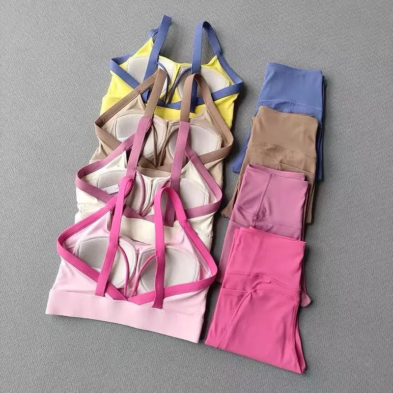 Cross Back Integrated Yoga Set