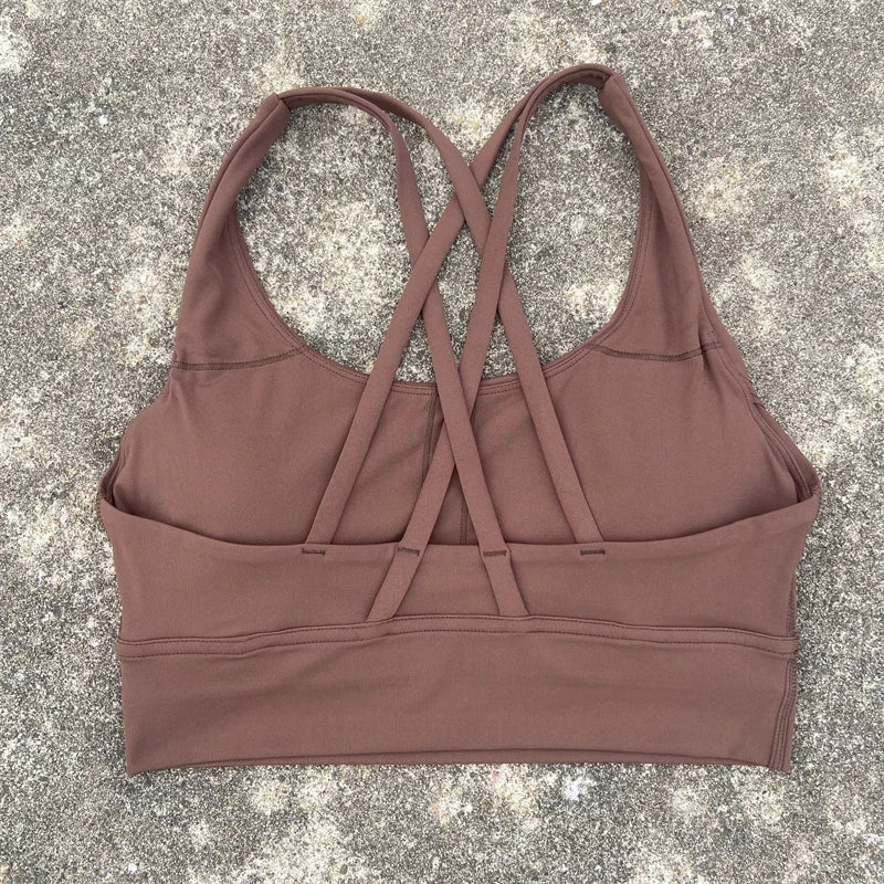 Solid Color Fitness Sport Bra