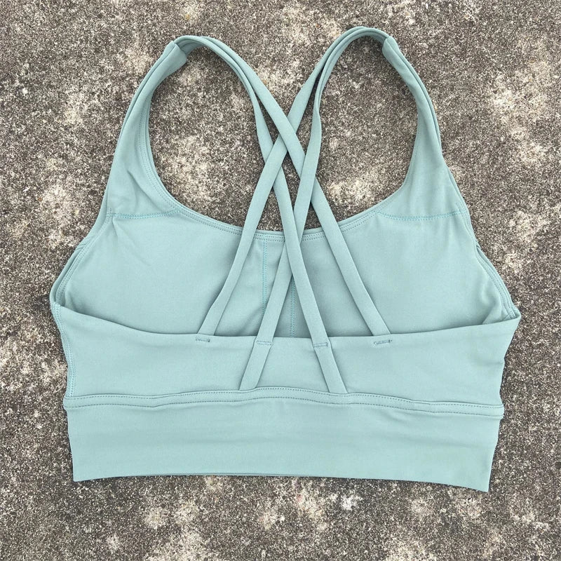 Solid Color Fitness Sport Bra