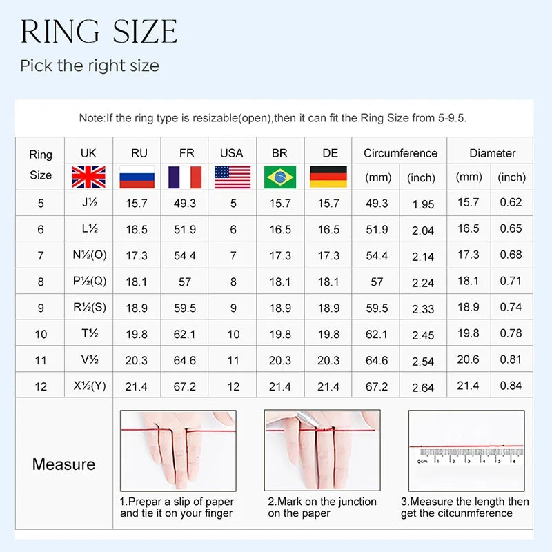 925 Sterling Silve Zircon Stone Rings
