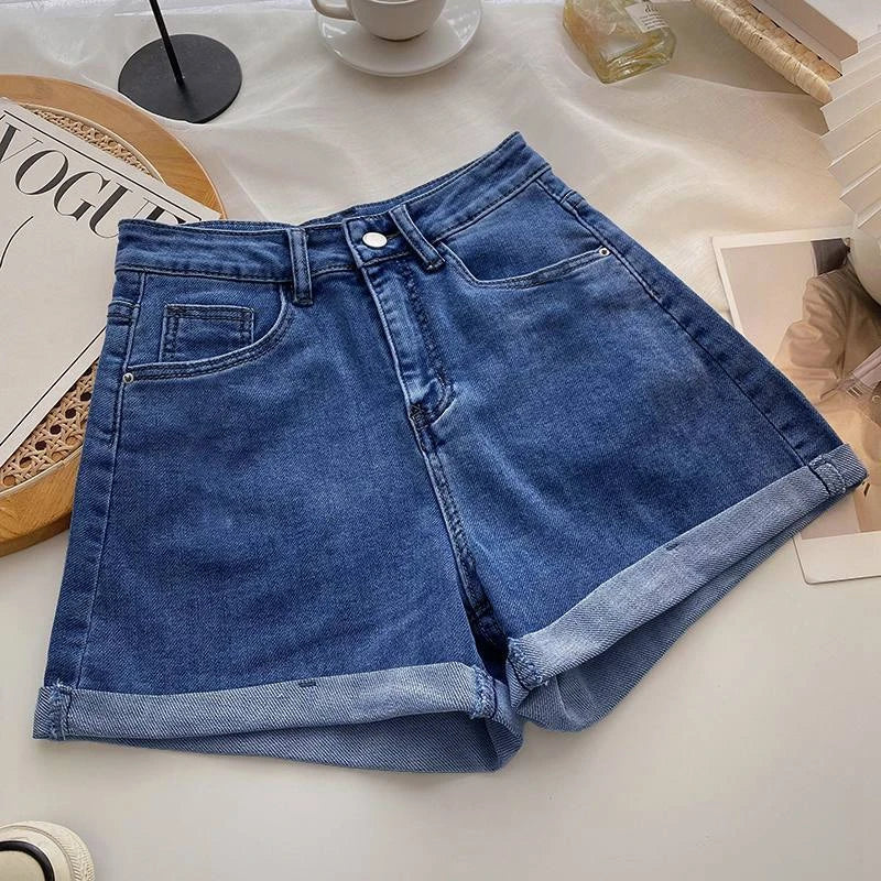 High Waist Wide Leg ort Jeans