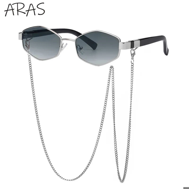Retro Small Frame Hexagon Sunglasses