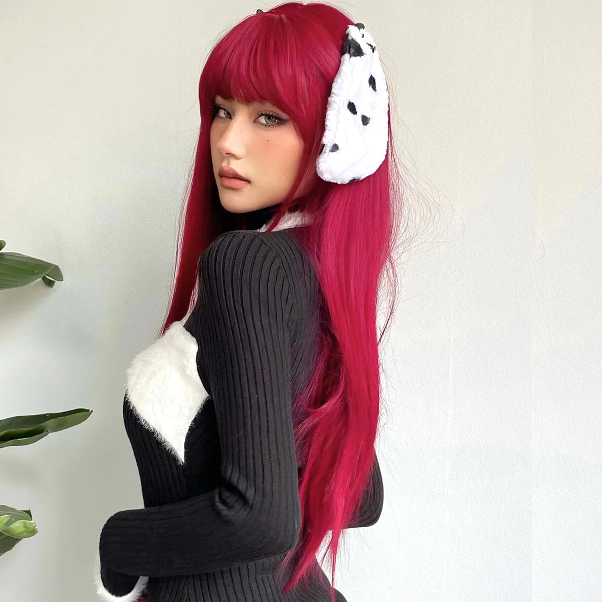 Light Wine Red Synthetic Wigs