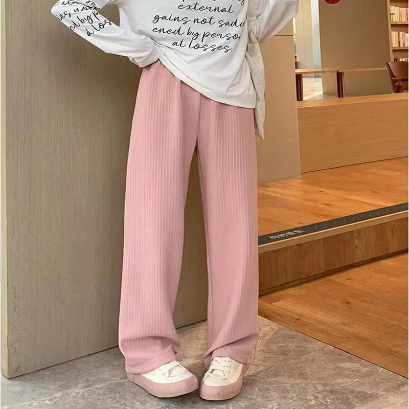 Ice Silk Wide Leg Pants