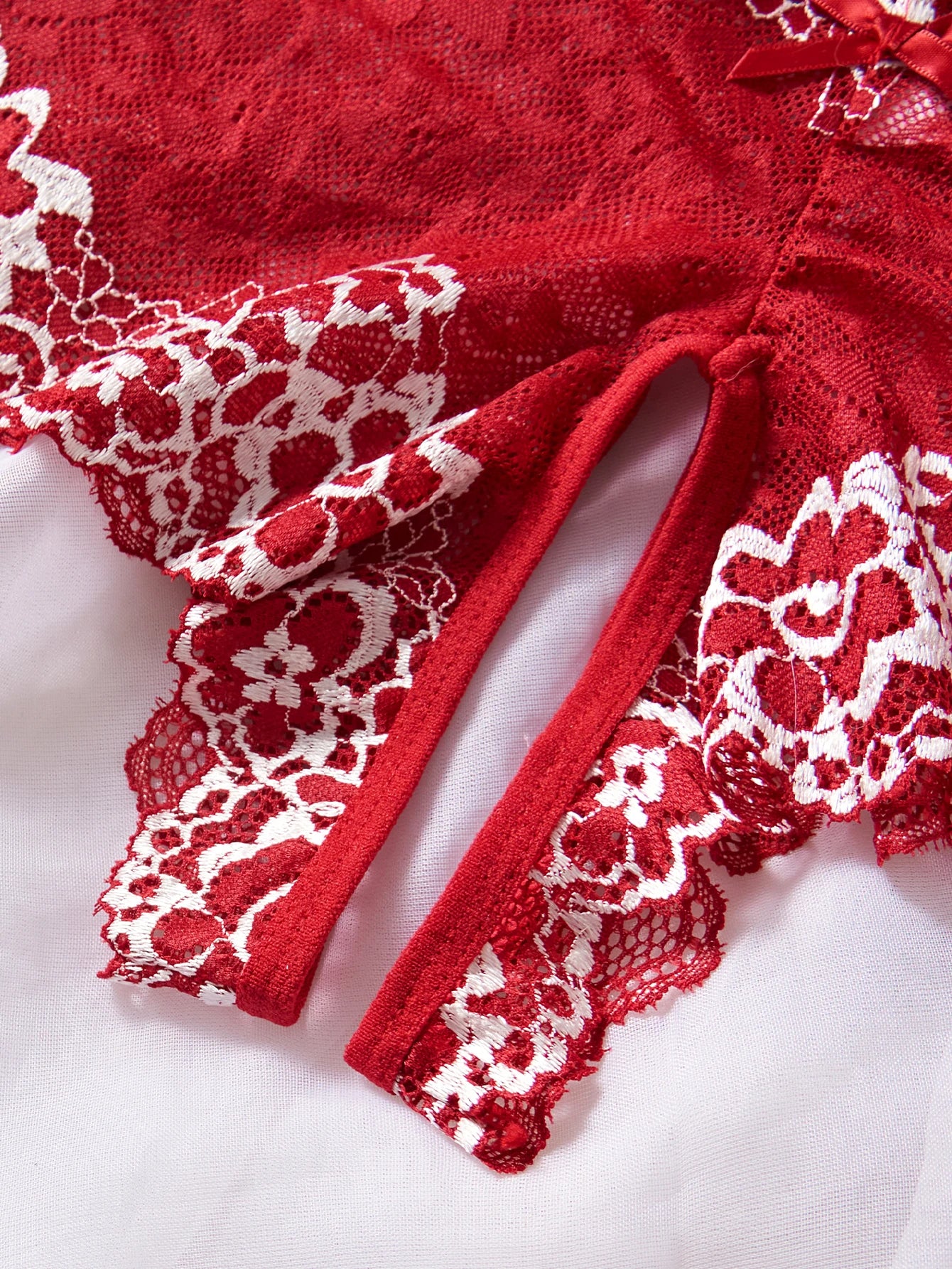 Lace Contrast Color Lingerie